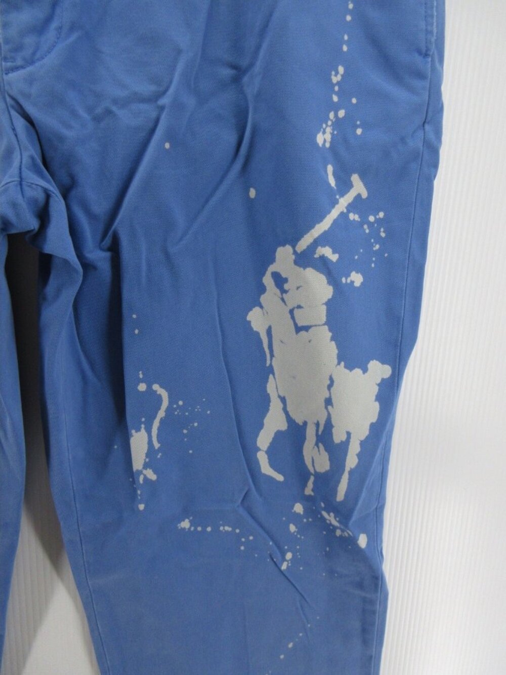 Polo Ralph Lauren Pants 42X30 Big Pony Paint Splatter Khaki Y2K Preppy - Picture 3 of 15